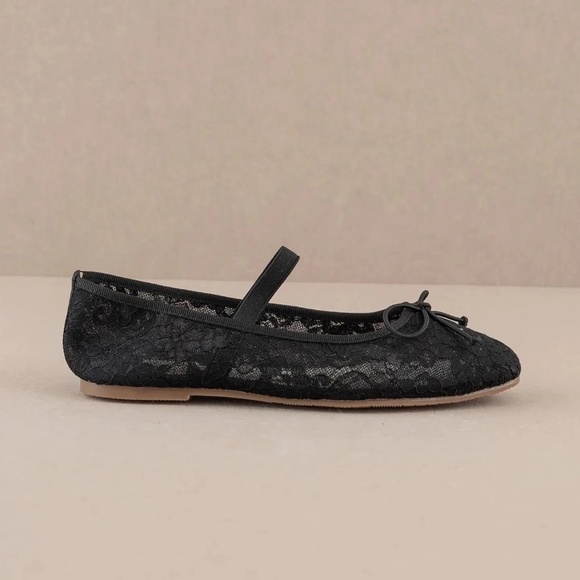 Black Lace Ballet Flat - Picture 1 of 2